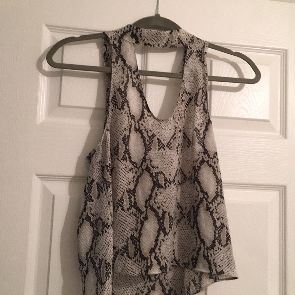 Karlie snake skin crop key hole crop size S